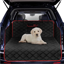 Pet Boot Liner Protector, 4 Layers Quilted Waterproof Machine Washable & Nonslip Backing with Bumper Flap Protection- for Cars, Trucks & SUVs