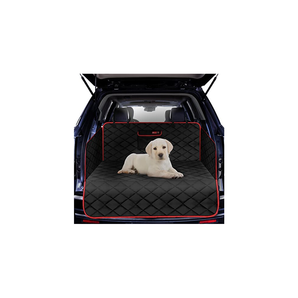 Petzana Pet Boot Liner Protector, 4 Layers Quilted Waterproof Machine Washable & Nonslip Backing With Bumper Flap Protection- For Cars, Trucks & Suvs