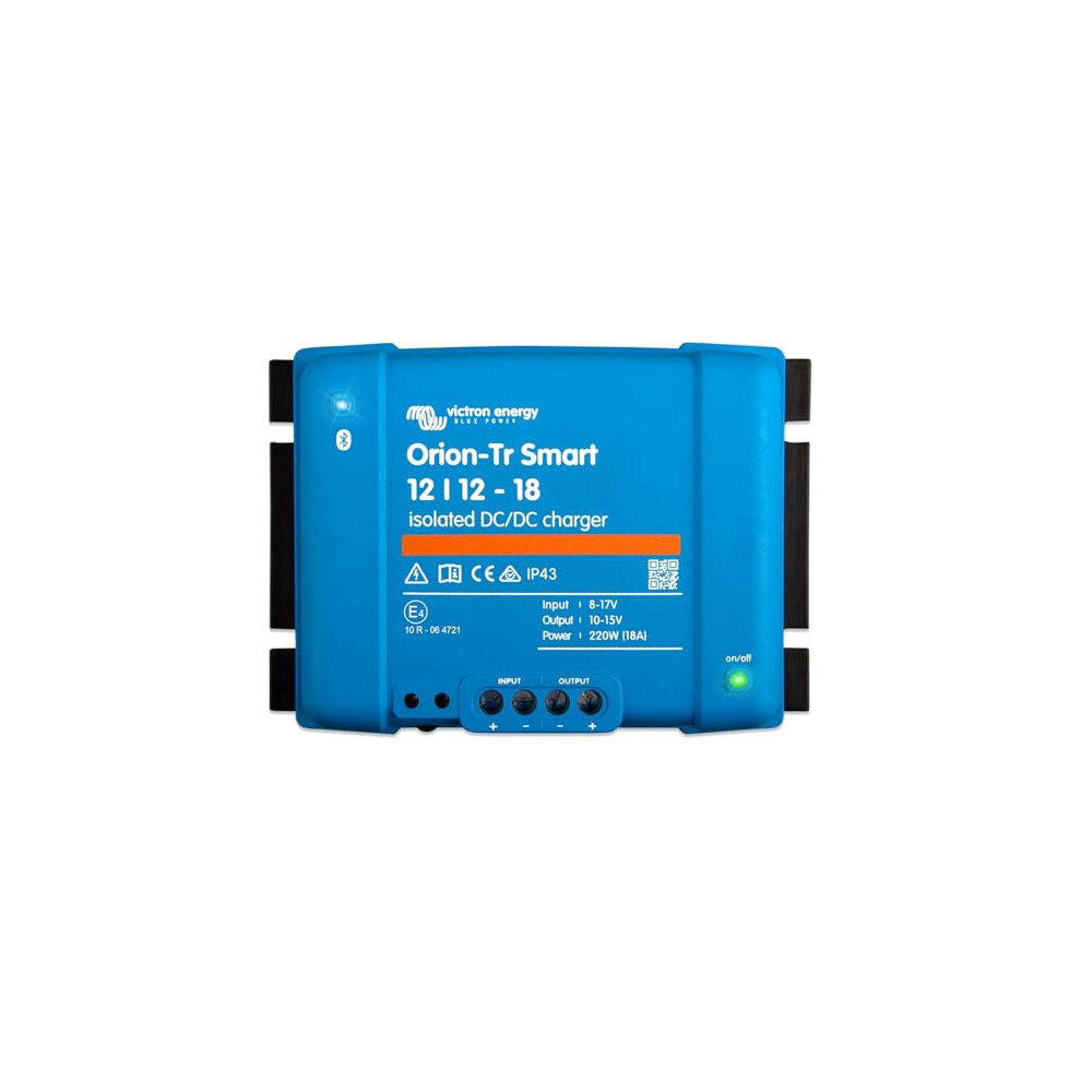 Victron Energy Orion-Tr Smart 12/12-Volt 18 Amp 220-Watt Dc-Dc Charger, Isolated (Bluetooth)