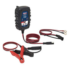 AUTOCHARGE100HF Compact Smart Trickle Charger & Maintainer 1A (6/12V) - Dual Voltage, Lead Acid/AGM/GEL, Reverse Polarity Protection