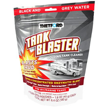 Tank Blaster - Level Sensor Cleaner - Black & Grey Waste Water Holding Tanks & Portable Tanks Cleaner - 4 x 1.6 oz Packets Thetford - 96527