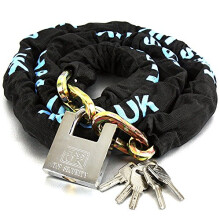H&S 10mm x 2m HEAVY DUTY Motorcycle Motorbike Bike Bicycle Cycle Chain Lock PadLock (10mm Dia x 2000mm Length)