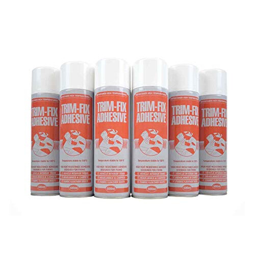 Trim Fix 6x 500ml High Temperature Adhesive Glue Spray for Van Lining Headlining
