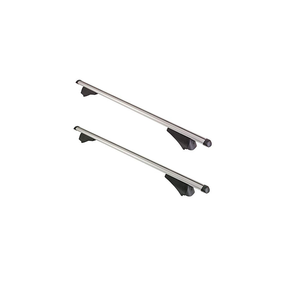 Summit Sum-004 Railing Roof Bars For Cars With Flush Rails, Aluminium, Locking, Set Of 2-1.2M, Silver 5012758844381