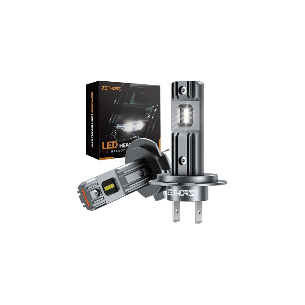 Zethors Vehicle Light Bulb, 12V Headlight Conversion Kits Car Conversion Kit Halogen Replacement Bulb, Mini Size, HID Conversion Kits, Pack of 2 (H7)