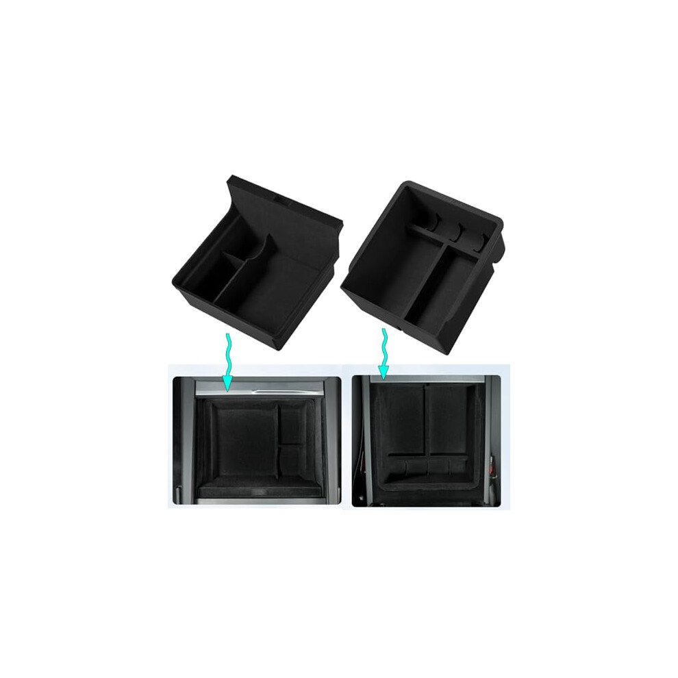 Mieba [2 Pack] Accessories For Tesla Model 3 Highland 2024 2025 Model Y Juniper Center Console Organizer Tray, For Tesla Model 3 Highland 2024 Model 8420120605985