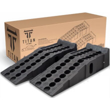 Xtremeauto TITAN 8 Ton Heavy Duty Plastic Car Ramps - Durable Garage Ramps for Vehicle Lifting, Workshop Service, Car Maintenance & Repair and Traile