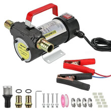 Oil Diesel Transfer Pump, DC 12V Electric Fuel Transfer Pump, Portable Oil Extractor Pump for Tractor Caravan Truck with Spare Fan Blades, Sealing Ru