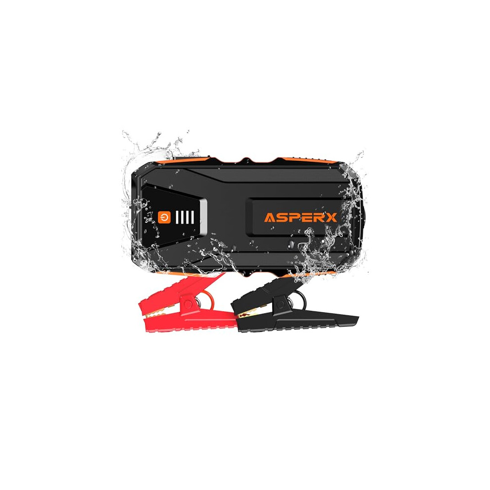 Asperx Jump Starter Power Pack(Up To 10L Gas/8L Diesel), 3000A Car Battery Booster Jump Starter With Jump Leads, Led Flashlight And Lcd Display, Jump 9319038302903