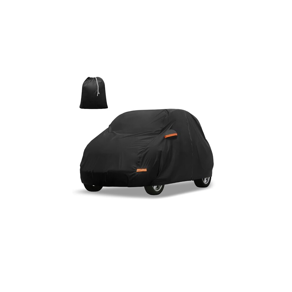 X Autohaux Protective Car Cover For Smart Fortwo 2007-2019 - Waterproof, Windproof, And All-Weather Protection With Door Zipper, 210D-Pu Material 4995447457905