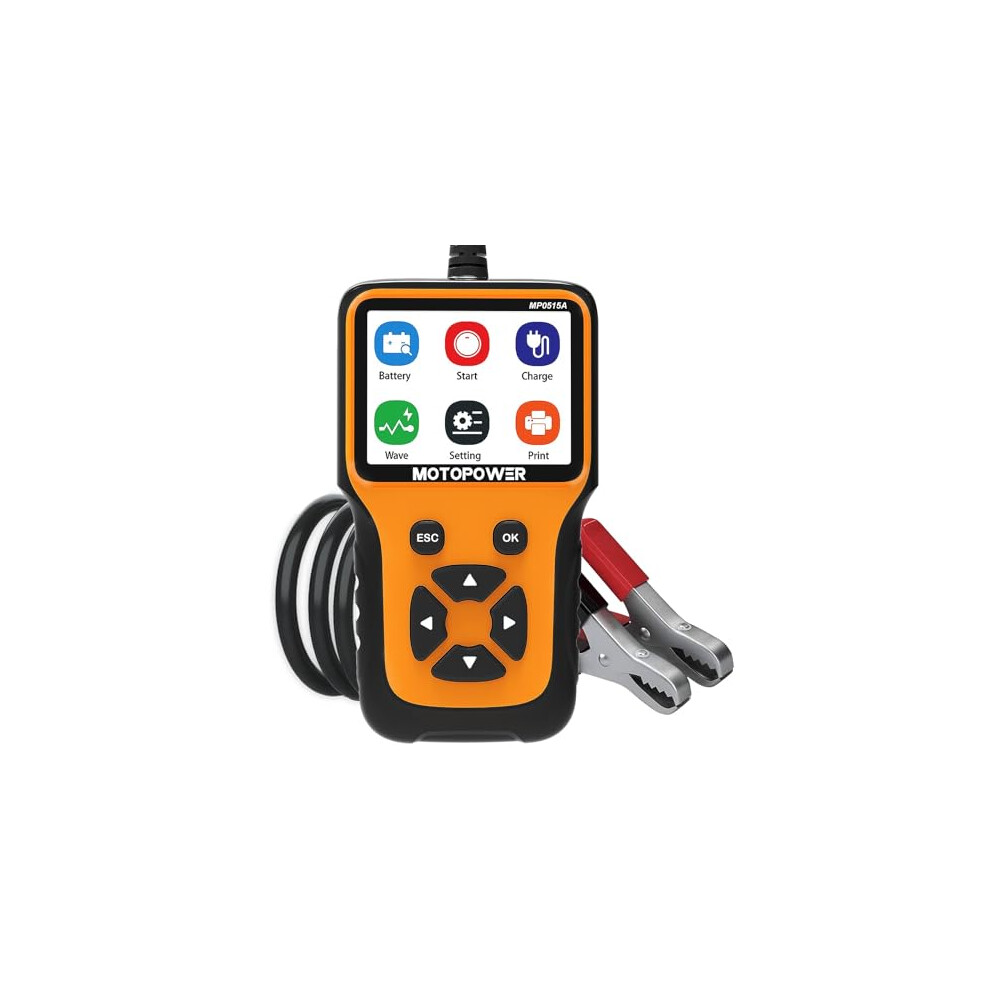 Motopower Mp0515a 12V Car Battery Tester Automotive 100-2000 Cca Battery Load Tester Auto Cranking And Charging System Test Scan Tool Digital Battery 724087551360