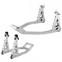Xtron Bikewear Motorcycle Paddock Front & Rear Stands - Aluminium | Designed for Easy & Safe Lifting of Front & Back Bike Wheels | Sturdy & Secure |
