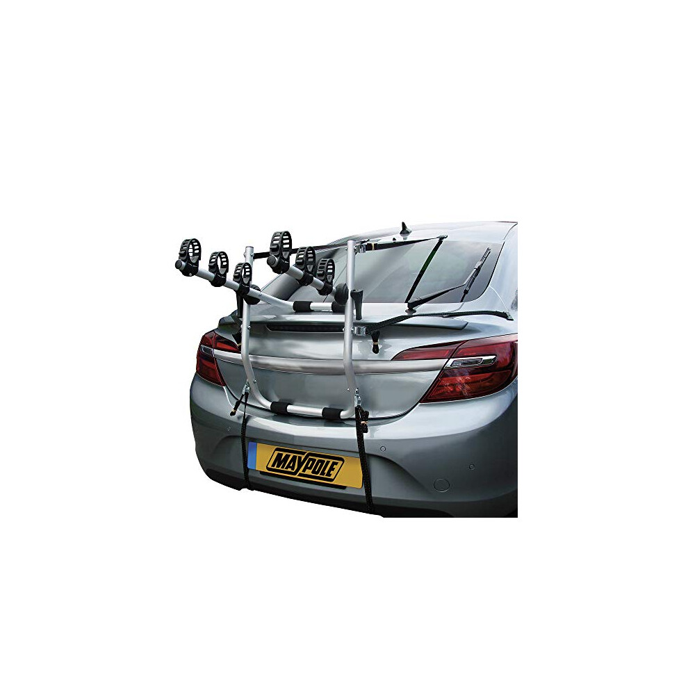 Maypole Rear Mounted Alloy Cycle Carrier For 3 Bikes Total 45 Kg 5013008120859