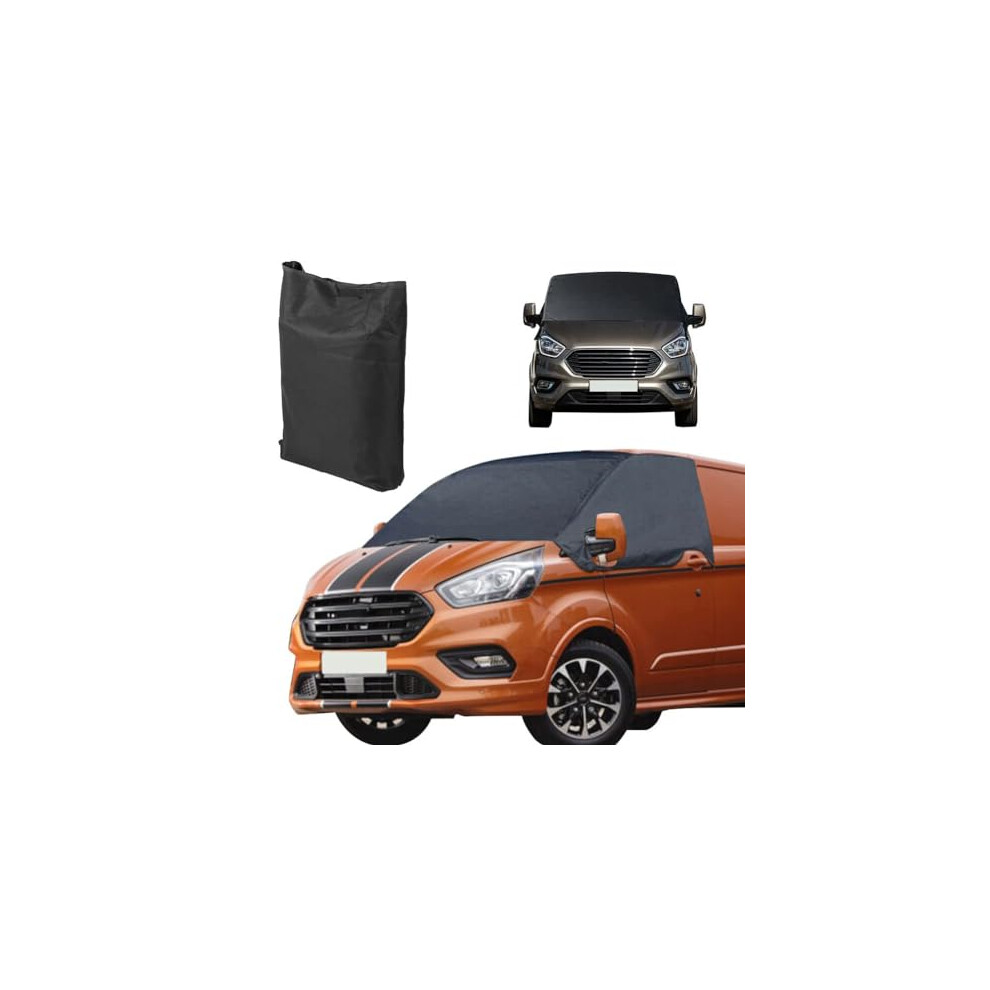 Opaltool Front Windscreen Wrap Cover Fit For Ford Transit Custom Mpv 2012-2024, 600D Waterproof Front Window Sunshades Windshield Snow Cover Blind Bl 4716634262320