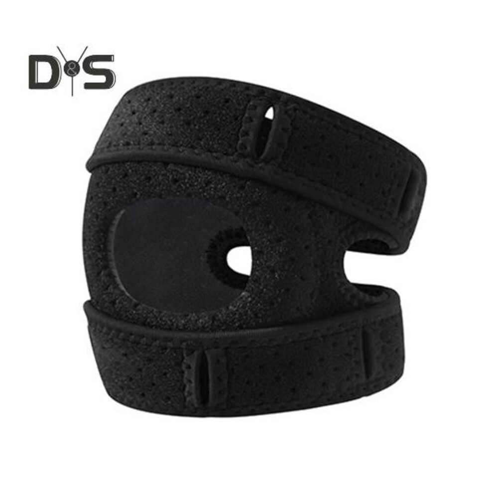 (black, L) Adjustable Knee Pad With Fastener Tape High Elastic Moisture-absorbing Breathable Design Knee Support Brace Sports Accessories