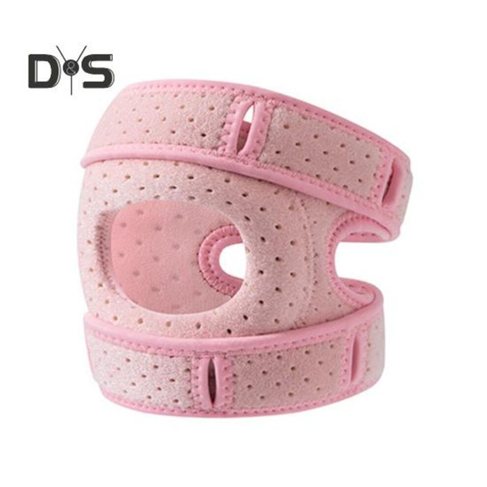 (pink, L) Adjustable Knee Pad With Fastener Tape High Elastic Moisture-absorbing Breathable Design Knee Support Brace Sports Accessories