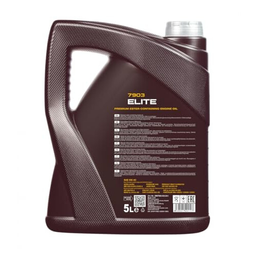 MANNOL Mannol 5 Litres Elite 5W-40 Engine Oil 7903 ACEA A3/B4 Universal Ester Technology 2