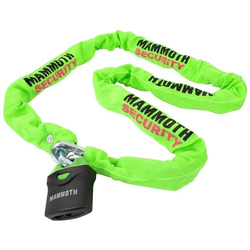 Mammoth 1.8M Security Lock and 10mm Square Link Chain (Hardened Steel) 2