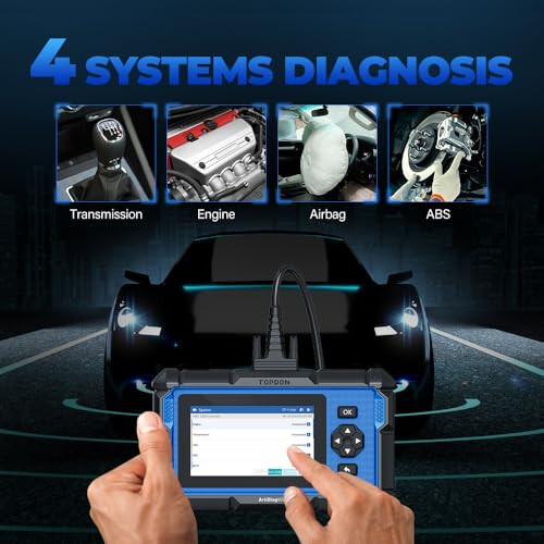 Topdon ArtiDiag600S OBD2 Code Reader, Car Diagnostic Tool For 4 Systems Engine/ABS/Airbag/AT, 8 Reset Functions on 2