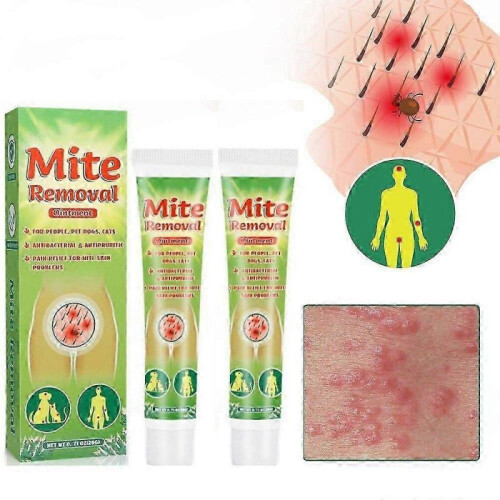 2pcs Mite Removal Cream Anti-itching Antibacterial for Pets,people