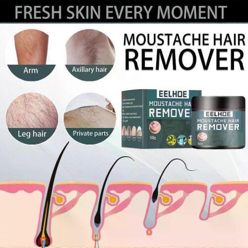 Men Permanent Hair Beard Removal Depilatory Paste Face Moustache 50g 1
