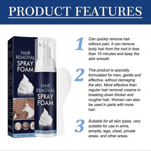 Men Removal Intimate Removal Foam for Face Arm Leg Use 2