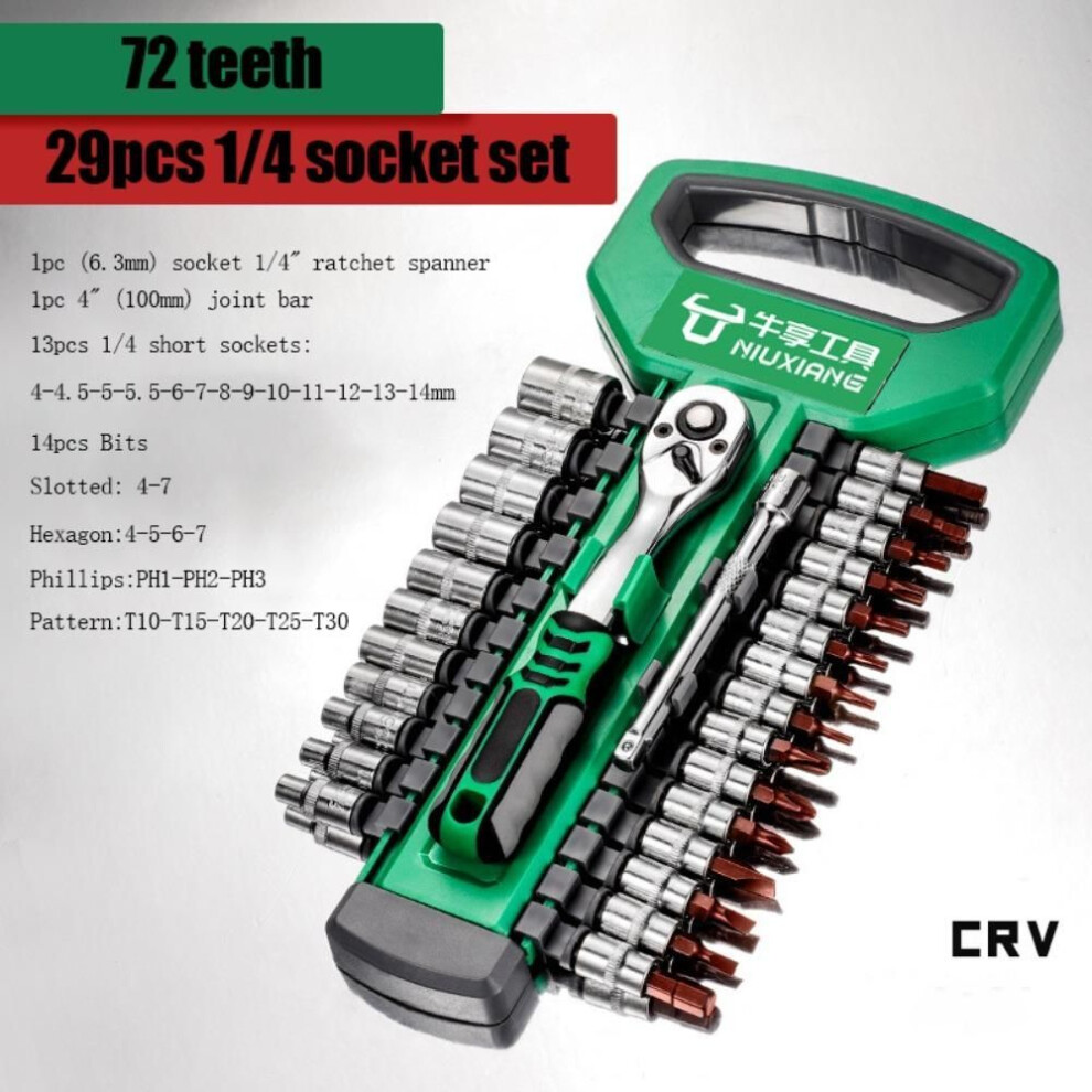 (Style 2) 72 Tooth Ratchet Wrench Socket High Hardness Auto Repair Spanner Tool  Electric Appliance