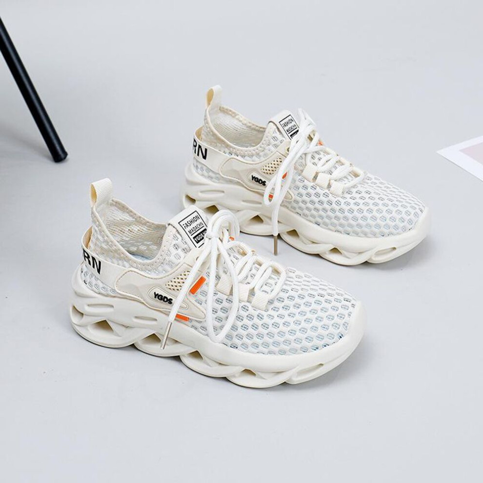 (beige, 40) 2025 Summer Breathable Woven Women's Trendy Running Shoes Dy901
