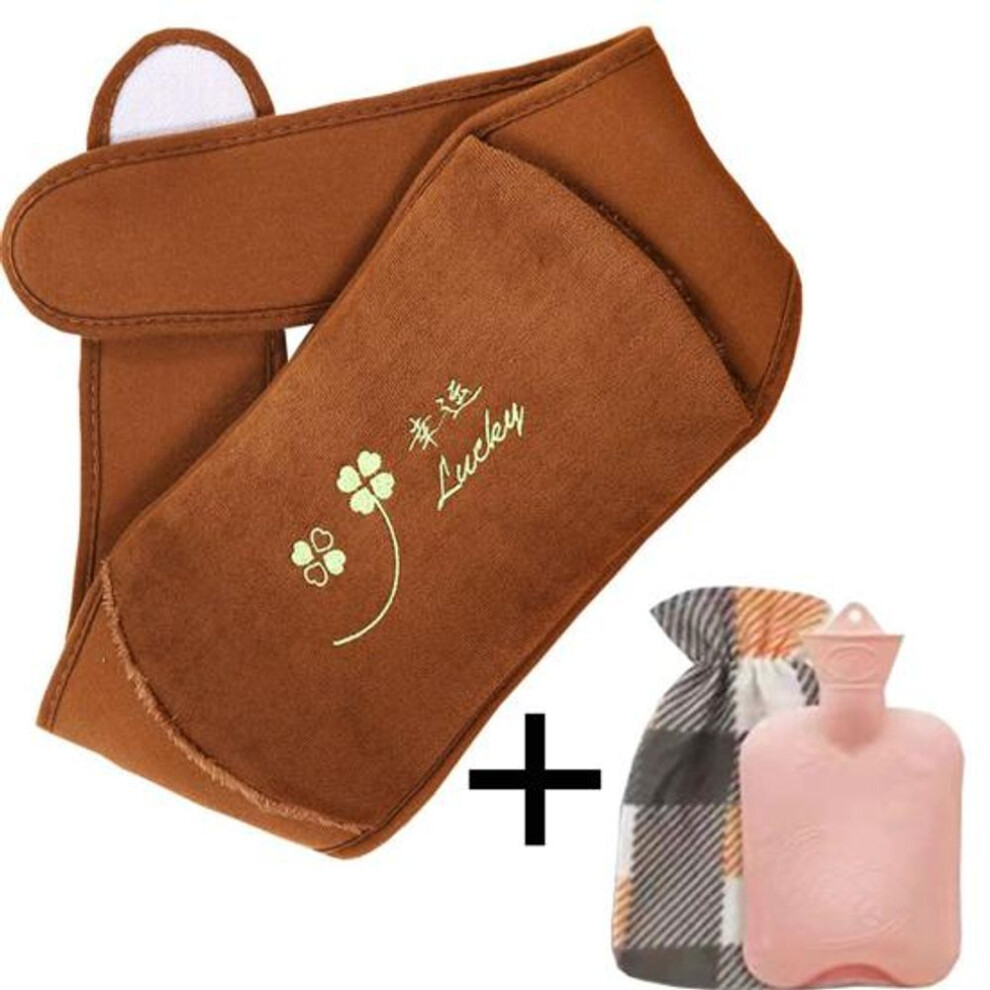 (as the picture, P) Cute Hot Water Bottle With Cover, 1/2l Large Hot Water Bottle Bag With Hand Pocket Warmer Soft Fleece Cover For Neck Shoulder And Period Pain Relief