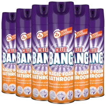 6 x Cillit Bang Active Foam Bathroom Surface Soapscum & Shower Cleaner 600ml