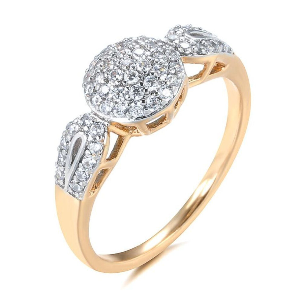 (7) Luxury Natural Zircon Rings For Women Rose Gold Color Fine Jewelry Gift Wedding Rings