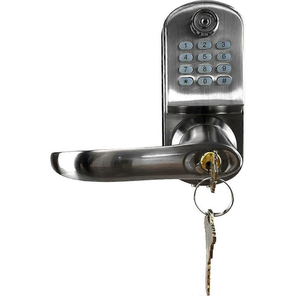 (As Show, One Size) Lighting Keypad Digital Electronic Door Lock Deadbolt Rfid Smart Door Lock System Zinc Alloy Keyless Entry 4909775814712