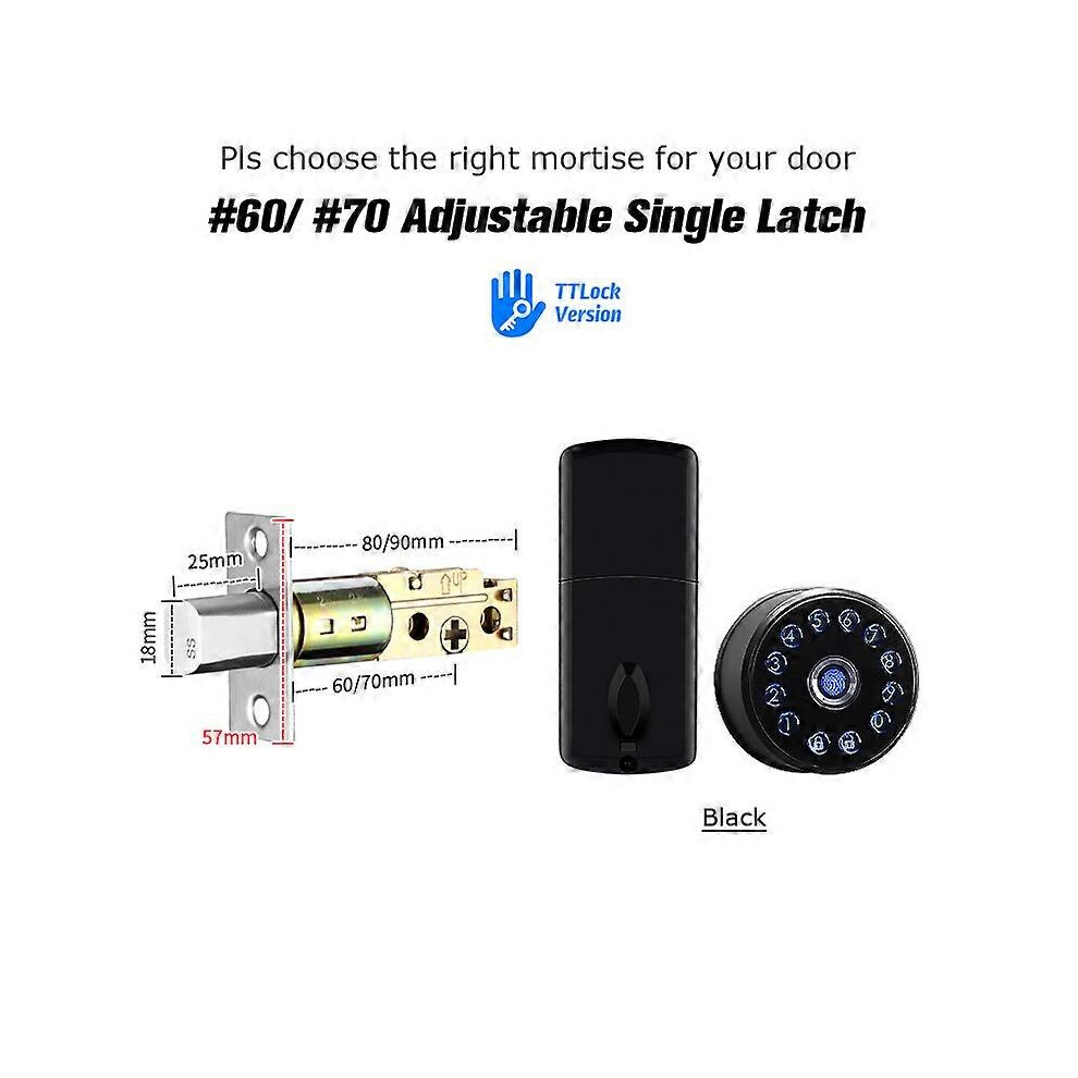 (As Show, One Size) Smart Deadbolt Locks Work With Alexa Wifi Ttlock App Biometric Fingerprint Keyless Entry Keypad Door Lock With Gateway 4909775805741