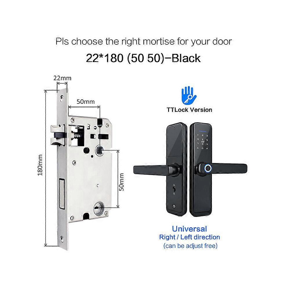 (3585 Mortise, One Size) Smart Fingerprint Door Lock Security Electronic Door Lock Smart Wifi Bluetooth Digital App Keypad Code Frid Card Keyless Lo 4909775811469