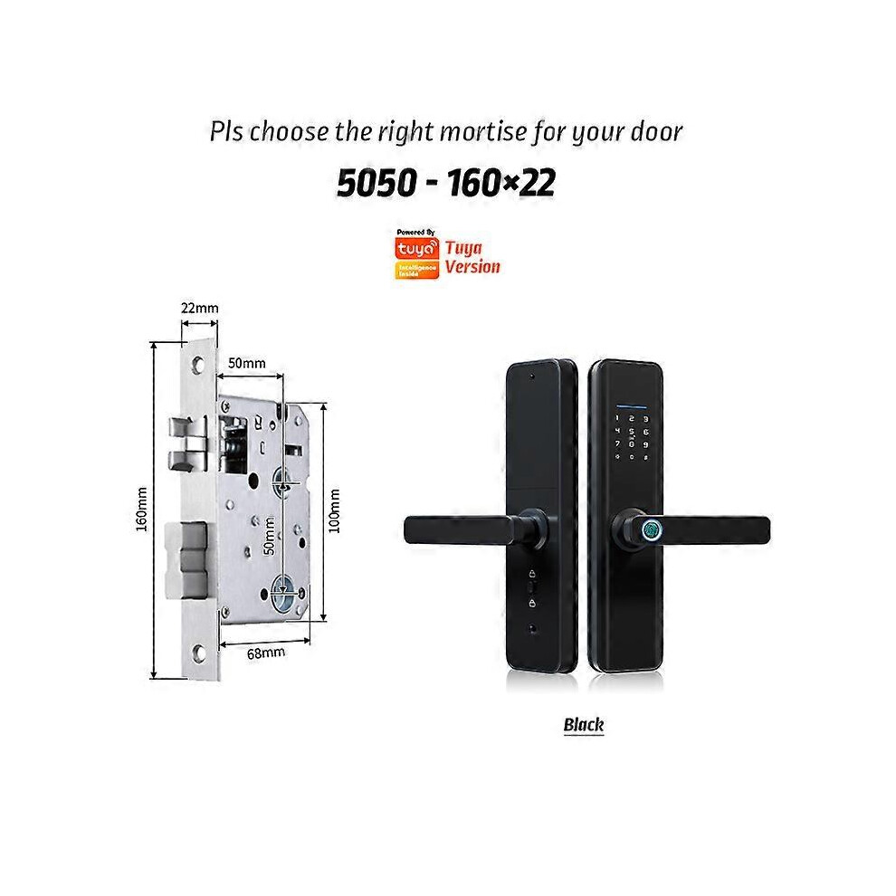 (X7ty-3585, One Size) Tuya Wifi Waterproof Serratura Porta Cerradura Fechadura Inteligente Eletronica Kit X7 Smart Door Lock 4909775815474