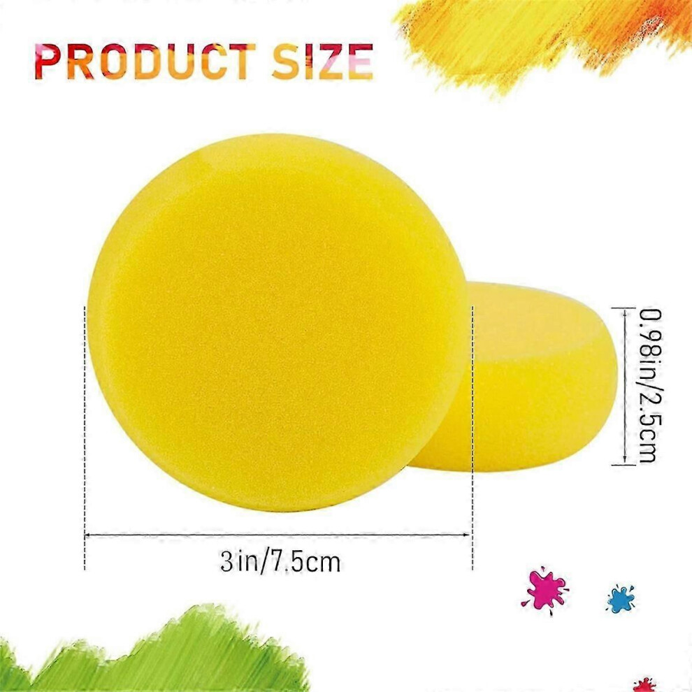 Kikidex (As Show, One Size) Painting Sponge,3In Watercolor Synthetic Sponge Artist Sponge Yellow