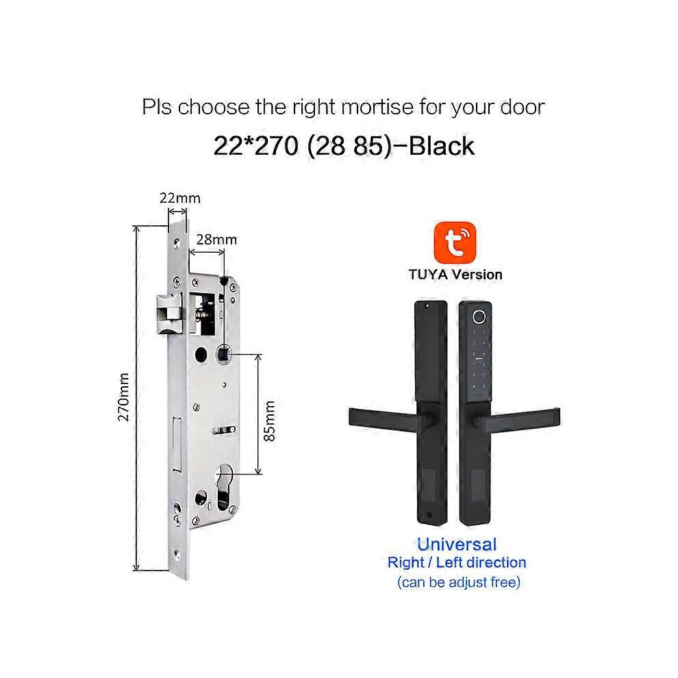 (Black 4585, One size) Wifi Aluminum Electronic Digital Fingerprint Door Lock For Glass Sliding Or Wooden Home Security Waterproof-image-OPC-PHFJFGG-NEW