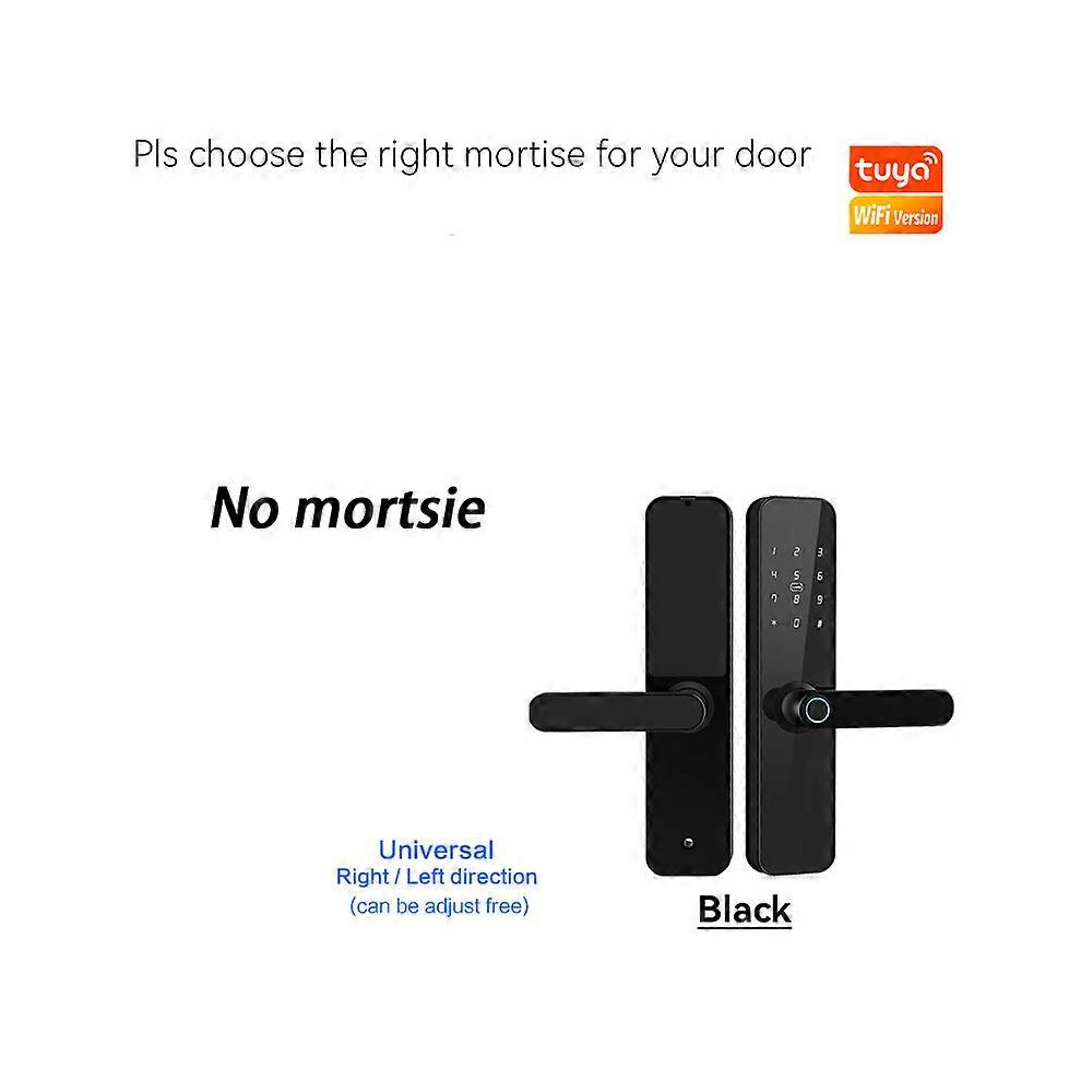 (Zigbee Version, F7 195) F7 Tuya Zigbee Door Locks Biometric Fingerprint Locker Smart Entry Home Handle App Unlock Digital Intelligent Lock 4909775812183