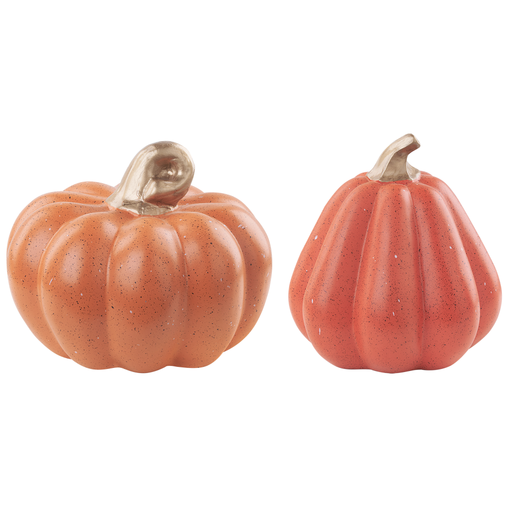 Set of 2 Figurines Pumpkin CHALKIDA Orange