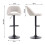 Living And Home 2 Set Linen Counter Swivel Height Breakfast Bar Stools 6