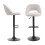 Living And Home 2 Set Linen Counter Swivel Height Breakfast Bar Stools 4