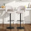 Living And Home 2 Set Linen Counter Swivel Height Breakfast Bar Stools 2
