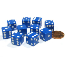 Koplow Games Set med 10 sexsidiga D6 12mm fyrkantiga trningar bl
