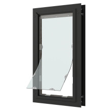 Liberty Pet Door for Doors | Flatta di cane e gatto in vinile trasparente per porte interne ed esterne | Frame di alluminio durevole senza ruggine |