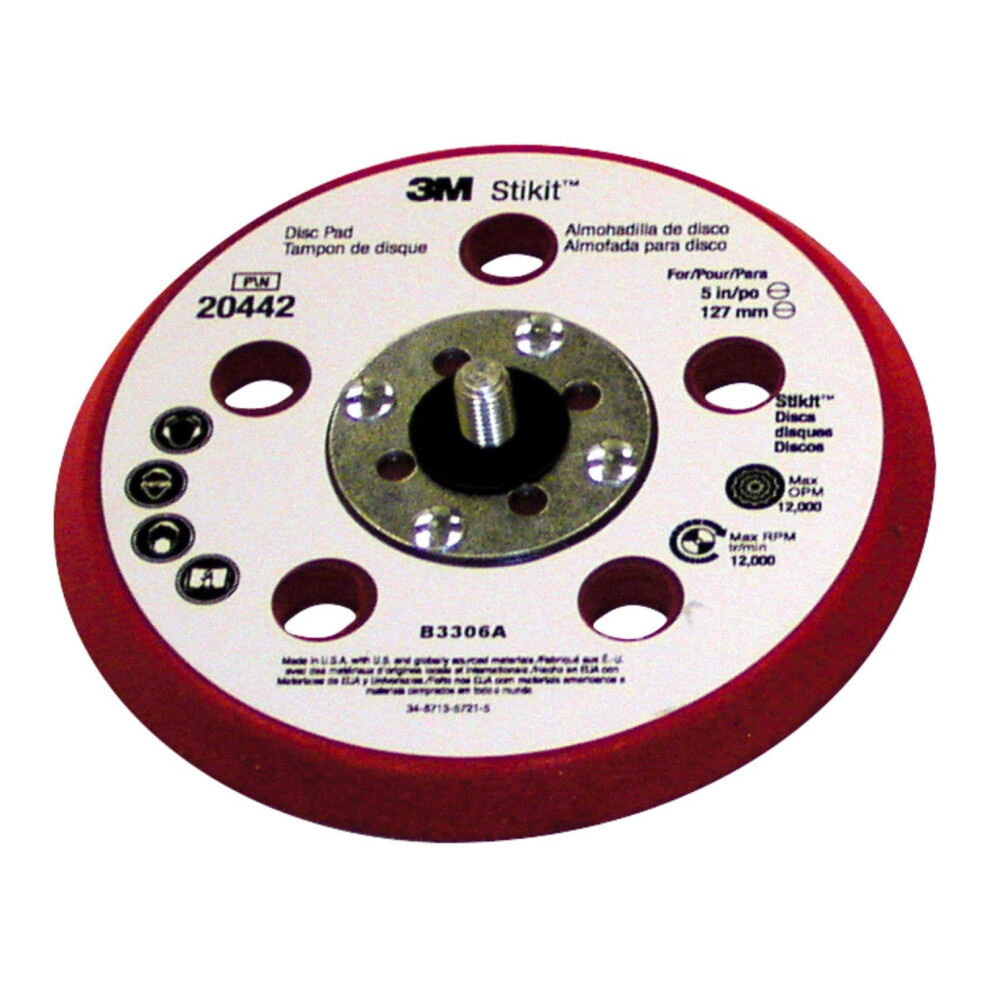 3M Stikit D/F Low Profile Disc Pad 20442  5 in x 3/8 in x 5/16-24 External