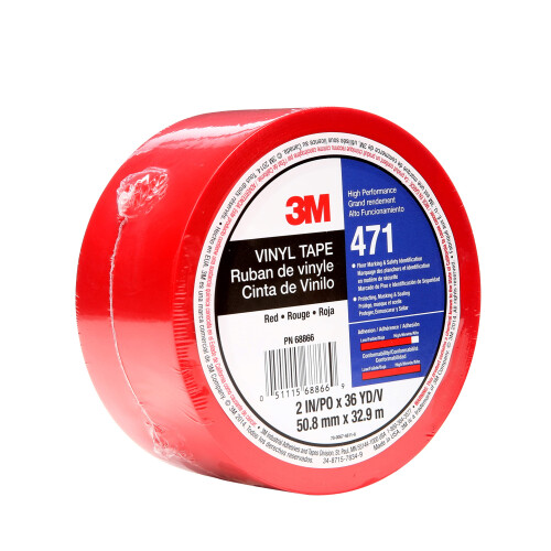 3M 3M vinyltape 471 rd 2 tommer x 36 yd 5,2 mil
