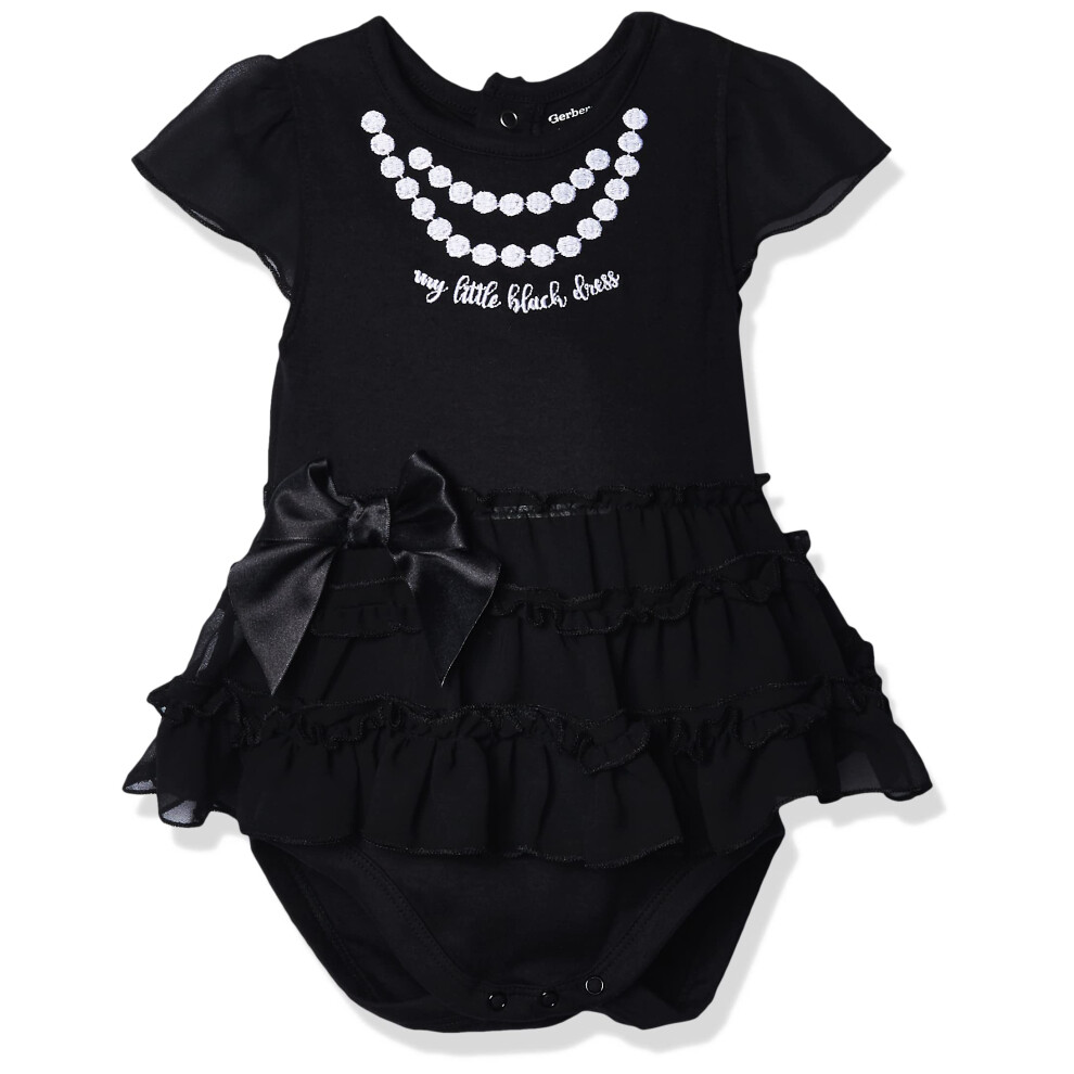 Gerber Baby Girls' Bodysuit with Tutu Skirt  Black Dress  6-9 Months