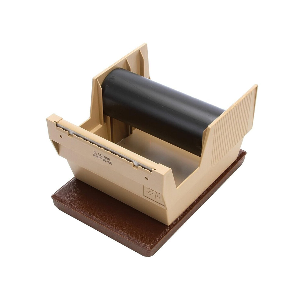 3M Scotch Mainline Dispenser P56W with Pull-n-Cut One-Hand Design  Weighted Base  Rubber Pads  6 in  1/case Tan