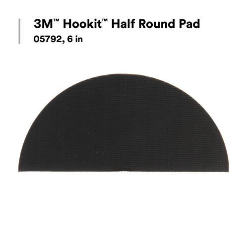3M 3M Hookit Half Round Pad 05792 6 in Medium Density Foam 1