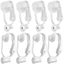 Aylifu 12pcs Silver Clip-on Oreing Converters Composants avec 12 pcs CONFORT OELTS PADS POUR